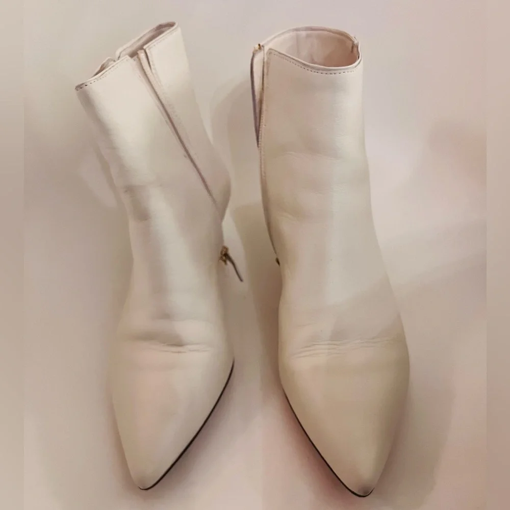 J. Crew Ivory Ankle Boots - Picture 2 of 12